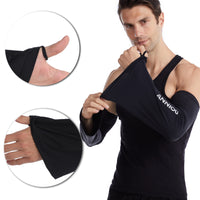 Sidiou Group Anniou Summer UPF 50+ Anti-UV Cooling Arm Cover Loose Horn Ice Silk Sleeve Unisex Breathable UPF 50+ Arm Cover