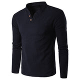 Sidiou Group Wholesale Mens Long Sleeve V Neck Polo Shirt