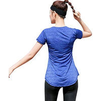 Sidiou Group Anniou Breathable Elastic Fitness Top Outdoor UPF 50+ Sun Protective Sports Top Quick Dry Yoga Running Training T Shirt