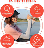 Sidiou Group Anniou Summer Quick Dry Breathable Arm Cooling Sleeve UPF 50+ Sunscreen Cuff Sleeve Driving Cycling Running Sun Protection Arm Sleeve