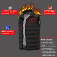 Sidiou Group Electric USB Heated Charging Adjustable Down Vest