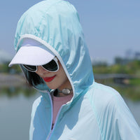 Sidiou Group Outdoor Sunscreen Shirt Hooded Slim Quick-drying Breathable Skin Clothing