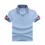 Sidiou Group New Stand Collar Men Plus Size Short-sleeved Lapel POLO T-shirt