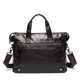 Sidiou Group Leather handbag bag Men Travel for Laptop Briefcase Male Crossbody Hand Backpack