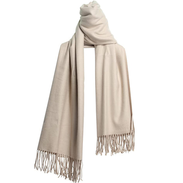 Sidiou Group Anniou New Solid Color Ladies Imitation Cashmere Long Fringed Scarf Multi-Color Optional Outdoor Kappa/Scarf