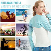 Sidiou Group Anniou Women's New UV Protection Ice Silk Shawl Sleeve Outdoor Cycling Running Travel Golf One-piece Sleeve