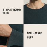 Sidiou Group Men Seamless Self-heating Round Neck Stretch Bottoming Shirt Cashmere Long Sleeve Thermal Underwear Top For Winter