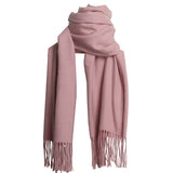 Sidiou Group Anniou New Solid Color Ladies Imitation Cashmere Long Fringed Scarf Multi-Color Optional Outdoor Kappa/Scarf