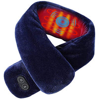Sidiou Group Anniou Unisex Neck Scarf Soft Polar Fleece & Cotton Electric Winter Warm Neck Massage Scarf Adjustable Temperature USB Heated Scarf