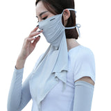 Sidiou Group Anniou Ice Silk Neck Cover Summer UPF 50+ UV Protection Sunshade Female Breathable Fashion Anti Dust Bandana Face Cover