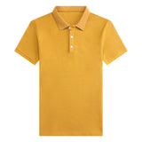 Sidiou Group Summer Men Lapel Pearl Cotton Solid Color Slim Short-sleeved fashion T-shirt Polo Shirt