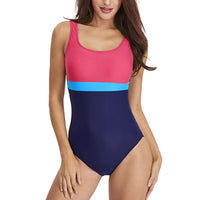 Sidiou Group Anniou Female Sports Conservative Striped Swimsuit Sexy Triangle Swimsuit Backless One-piece Swimsuit