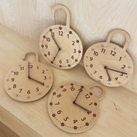 Sidiou Group Modern Mute Clocks Wooden Wall Hanging Round Silent Non-Ticking Clock For Children Bedside Bedroom Living Room Home Decoration