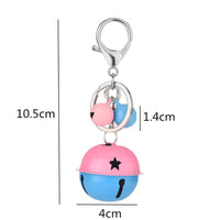 Sidiou Group Wholesale Creative Personalized Metal Jingle Bells Keychain Painted Color Car Key Ring For Women Decor Bag Accessories Ornaments