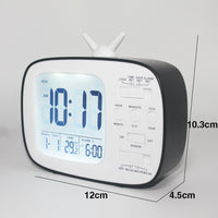 Sidiou Group Wholesale LCD Digital Desk Alarm Clock For Child Bedroom Bedside Snooze Wake Up Clocks With Thermometer Light Sensor Table Clock