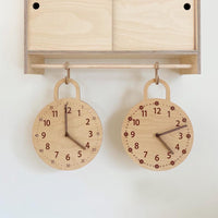 Sidiou Group Modern Mute Clocks Wooden Wall Hanging Round Silent Non-Ticking Clock For Children Bedside Bedroom Living Room Home Decoration