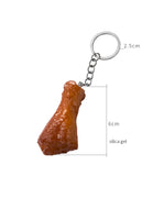 Sidiou Group PVC Keychain Chicken Wings Chicken Clawed Lobster Model Simulation Food Keyring Wholesale Items For Boutique Creative Gifts