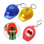 Sidiou Group Creative Portable Simulation Helmet Beer Bottle Opener Key Ring Kitchen Tool Accessories LED Plastic Keychain Pendant Corkscrew