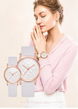 Sidiou Group Fashion Luxury Top Brand Women Leather Band Dress Quartz Wrist Watches Stylish Round White Casual Ladies Wristwatch