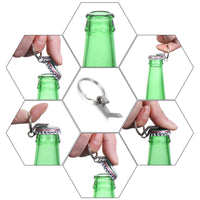 Sidiou Group Fashion Portable Creative Mini Titanium Steel Beer Bottle Opener Keychain Multifunctional Stainless Steel Wine Cans Opener Tools