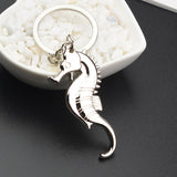 Sidiou Group Fashion 3D Seahorse Keychain Key Ring Metal Bottle Opener Bag Pendant Creative Marine Life Sea Horse Small Gift Accessories
