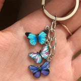 Sidiou Group Creative Colorful Metal Butterfly Pendant Keychain Fashion Simple Mini Keyring Jewelry For Women Girls Bag Wallet Car Charms