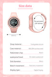 Sidiou Group Women Digital Watches Minimalism Style Ladies Wristwatch Fashion Vibrating Charging Step Counting Function 50M Waterproof Alarm Watch