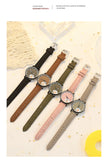 Sidiou Group Hot Sales Retro Dress Women's Watch Daisy Flowers Cute Ladies Wrist Watch Bracelet Set Casual Matte Leather Female Watches