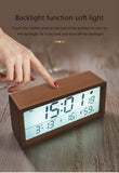 New Simple Retro Luminous Wooden Led Creative Two-Color Sound Control Digital Electronic Desktop Accessories Beside Alarm Clock