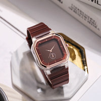 Sidiou Group Wholesale Watch Factory Jelly Colored Silicone Square Watch For Men Women Couple Students Teenagers Gift Fashion Quartz Watches