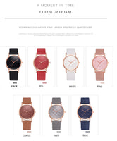 Sidiou Group Fashion Luxury Top Brand Women Leather Band Dress Quartz Wrist Watches Stylish Round White Casual Ladies Wristwatch