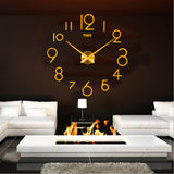 Sidiou Group Frameless Diy Acrylic Wall Clock 3D Mirror Sticker Home Decor Large Mute Movement Display Wall Clocks With Time Mark Art