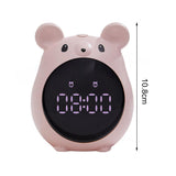 Factory Wholesale Creative Elf Mouse Shape Small Cartoon Clocks Large Screen Rechargeable Time For Home Bedside Table Decoration Alarm Clock