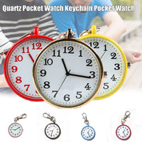 Wholesale Fashion Quartz Pocket Watch Keychain Clocks Round Dial Portable Simple Pendant For Women Men Kids Gifts Promotional Watch