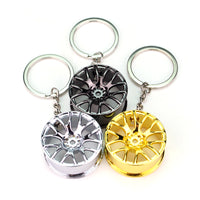 Sidiou Group Personalized Luxury Metal Creative Keychain Wheel Rim Model Key Chain Car Keyring Wheel Hub Pendant Key Chain Men Gift