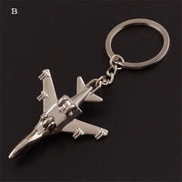 Sidiou Group Promotional New Creative Personalized Metal Naval Aircraft Fighter Model Aviation Keychain Airplane Key Ring For Backpack Pandent Gift