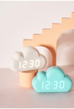 Sidiou Group Creative Design Two-Color Optional Led Voice Control Alarm Clock Usb Battery-Powered Digital Desk Desktop Home Decoration