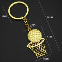 Sidiou Group Fashion Basketball And Net Shape Keychain Backpack Pendant Accessories Creative Metal Sports Key Ring For Basketball Lovers Gift