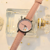 Sidiou Group Hot Sales Retro Dress Women's Watch Daisy Flowers Cute Ladies Wrist Watch Bracelet Set Casual Matte Leather Female Watches