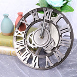 Creative Industrial Gear Silent Wall Clock Decorative Retro Wall Clock Industrial Age Style Room Decoration Wall Art Decor (Without Battery)
