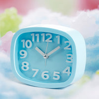 Wholesale Manufacturers Mini Mute Battery Bedside Desk Table Home Decor Kids Creat Gifts Square Portable Candy Colors Electronic Alarm Clock