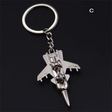 Sidiou Group Promotional New Creative Personalized Metal Naval Aircraft Fighter Model Aviation Keychain Airplane Key Ring For Backpack Pandent Gift