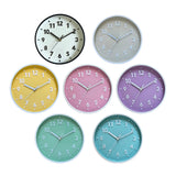 Sidiou Group Creative Modern Simple Wall Clock 8 Inch Candy Color Silent Time Clocks Ornament For Kids Home Bedroom Decorative Living Room