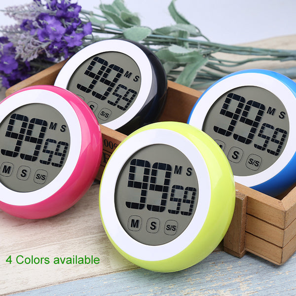 Sidiou Group Screen Digital Kitchen Cooking Timer Alarm Clock With Temperature Display Countdown Countup Magnetic LCD Timer Alarm Reminder