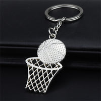 Sidiou Group Fashion Basketball And Net Shape Keychain Backpack Pendant Accessories Creative Metal Sports Key Ring For Basketball Lovers Gift