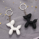 Sidiou Group Cartoon Balloon Dog Keychain Colorful PVC Soft Rubber Dog Keychains For Women Key Chain Men Car Key Ring Bag Trinket Jewelry