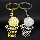 Sidiou Group Fashion Basketball And Net Shape Keychain Backpack Pendant Accessories Creative Metal Sports Key Ring For Basketball Lovers Gift