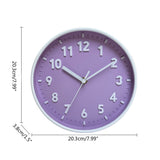 Sidiou Group Creative Modern Simple Wall Clock 8 Inch Candy Color Silent Time Clocks Ornament For Kids Home Bedroom Decorative Living Room