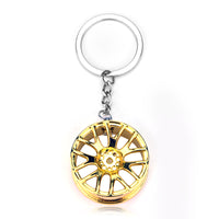 Sidiou Group Personalized Luxury Metal Creative Keychain Wheel Rim Model Key Chain Car Keyring Wheel Hub Pendant Key Chain Men Gift