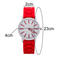 Sidiou Group Fashion Women Candy Color Round Dial Ultra Thin Silicone Band Analog Quartz Wrist Watch Casual Hollow Pointer Watches For Unisex
